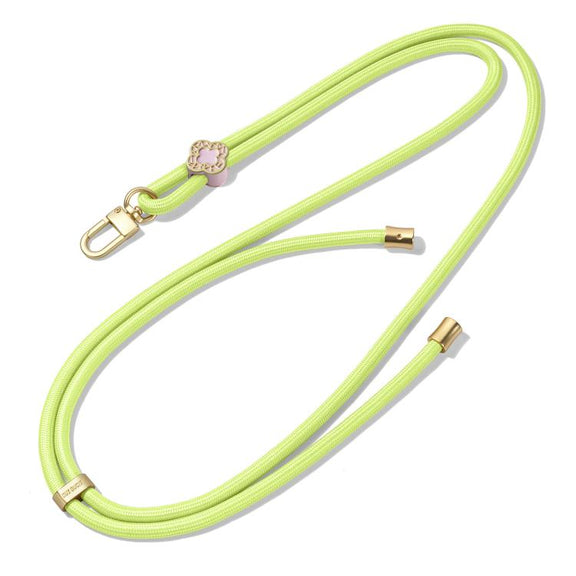 DUX DUCIS Garden Series Begonia Pattern Adjustable Crossbody Phone Lanyard(Green Yellow)