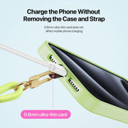 DUX DUCIS Garden Series Begonia Pattern Adjustable Crossbody Phone Lanyard(Green Yellow)