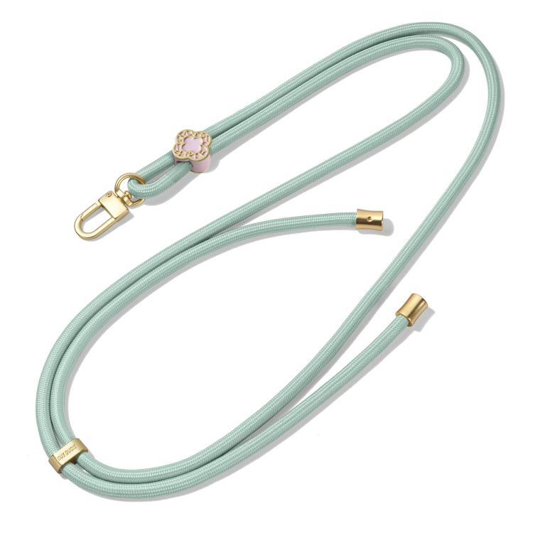 DUX DUCIS Garden Series Begonia Pattern Adjustable Crossbody Phone Lanyard(Light Green)