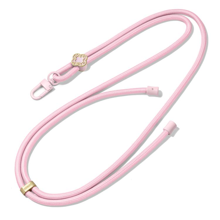 DUX DUCIS Garden Series Begonia Pattern Adjustable Crossbody Phone Lanyard(Light Pink)