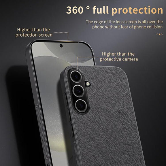 For Samsung Galaxy S25 5G HUIYI Leather Magnetic Phone Case(Black)