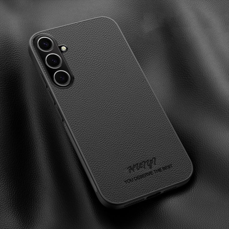 For Samsung Galaxy S25+ 5G HUIYI Leather Magnetic Phone Case(Black)