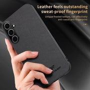 For Samsung Galaxy S25+ 5G HUIYI Leather Magnetic Phone Case(Black)