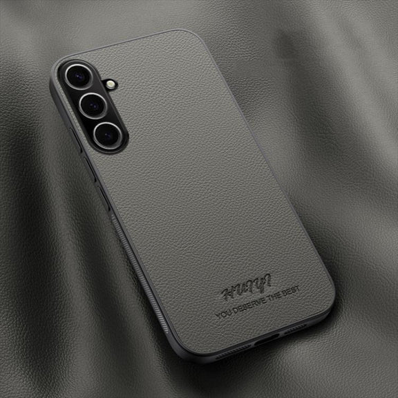 For Samsung Galaxy S25+ 5G HUIYI Leather Magnetic Phone Case(Grey)