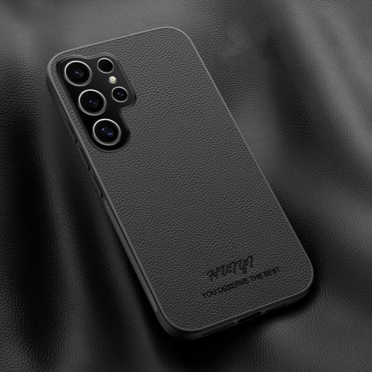 For Samsung Galaxy S25 Ultra 5G HUIYI Leather Magnetic Phone Case(Black)