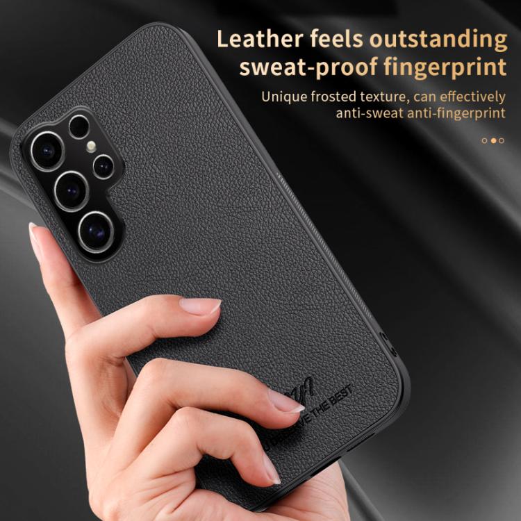 For Samsung Galaxy S25 Ultra 5G HUIYI Leather Magnetic Phone Case(Grey)
