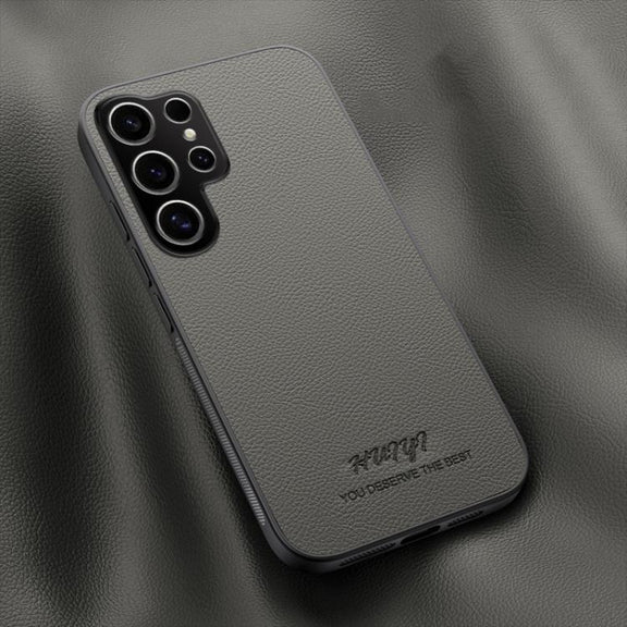 For Samsung Galaxy S25 Ultra 5G HUIYI Leather Magnetic Phone Case(Grey)