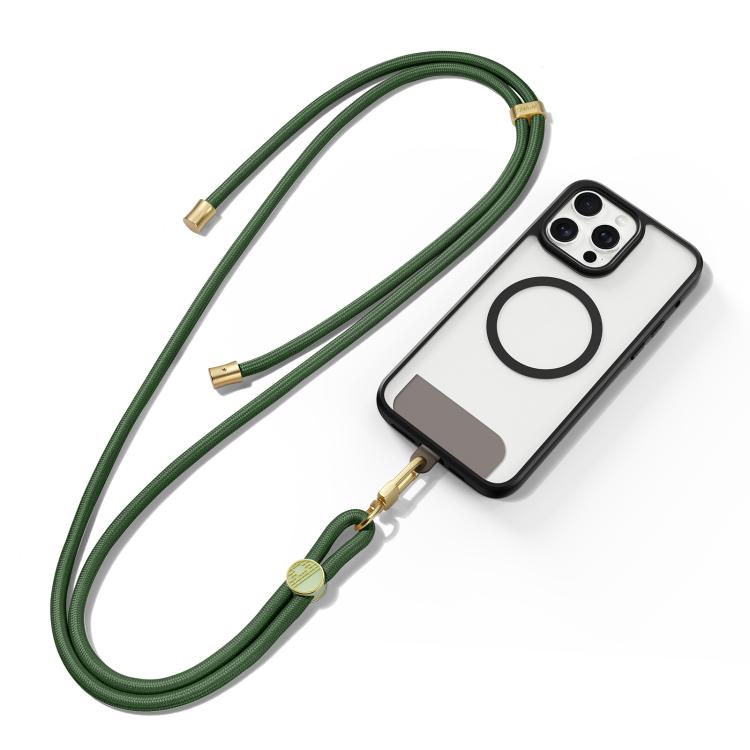 DUX DUCIS Garden Series Tile Pattern Adjustable Crossbody Phone Lanyard(Army Green)