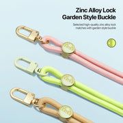 DUX DUCIS Garden Series Tile Pattern Adjustable Crossbody Phone Lanyard(Green Yellow)