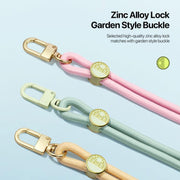 DUX DUCIS Garden Series Tile Pattern Adjustable Crossbody Phone Lanyard(Light Pink)