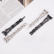 For Xiaomi Smart Band 9 / 8 U-shaped Diamond Bracelet Metal Watch Band(Gold)