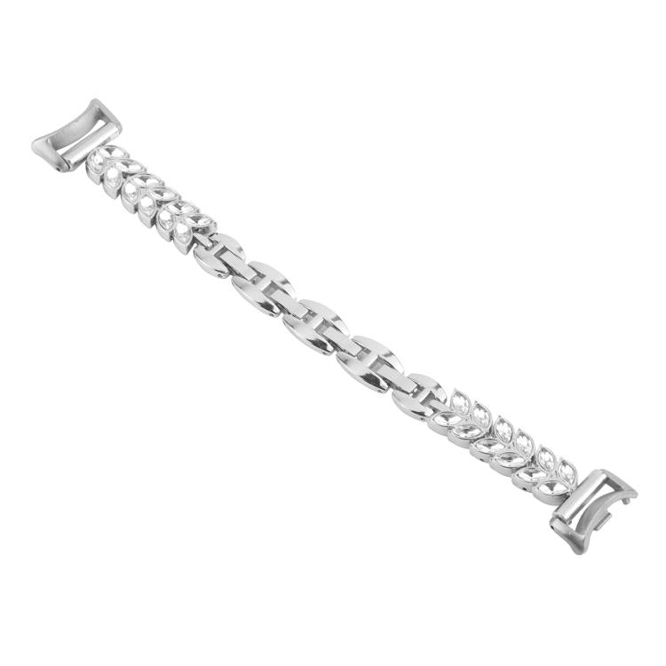For Xiaomi Smart Band 9 / 8 Wheat Ear Diamond Bracelet Metal Watch Band(Silver)