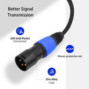 TY015 Type-C Male to XLR Male Stereo Output Audio Cable, Length:2m(Black Blue)