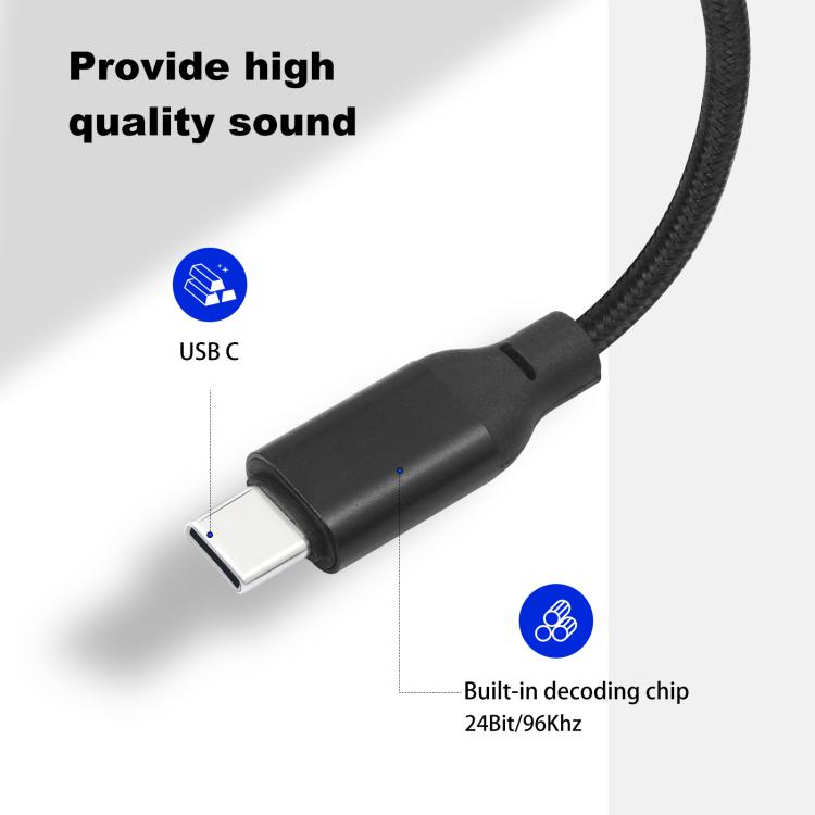 TY015 Type-C Male to XLR Male Stereo Output Audio Cable, Length:2m(Black Blue)