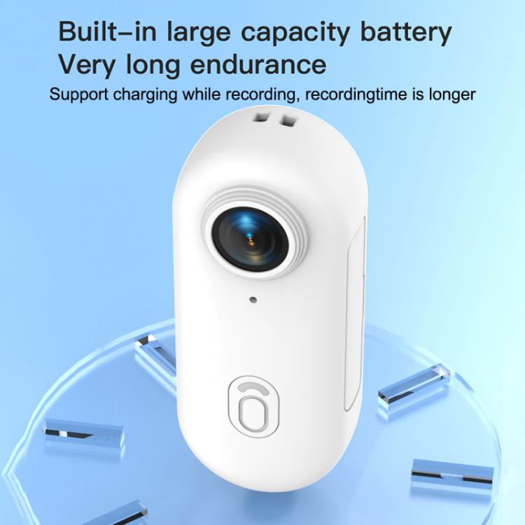 H88 1080P Thumb Sports Camera Mini WiFi Camera, Specification:Simple Version(White)