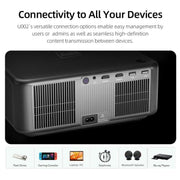 AUN U002 1920x1080P 970ANSI Android 12 Home Theater Smart Projector, AU Plug(Dark Grey)