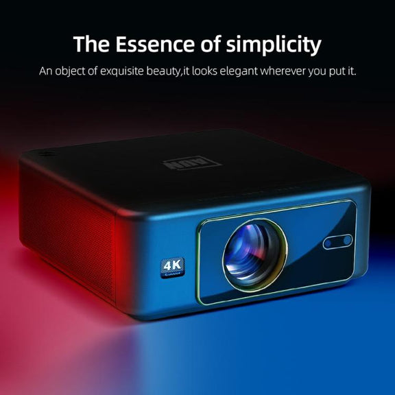 AUN U002 1920x1080P 970ANSI Android 12 Home Theater Smart Projector, AU Plug(Dark Grey)