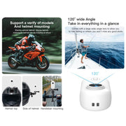 H88 4K Thumb Sports Camera Mini WiFi Camera, Specification:Standard Version(White)