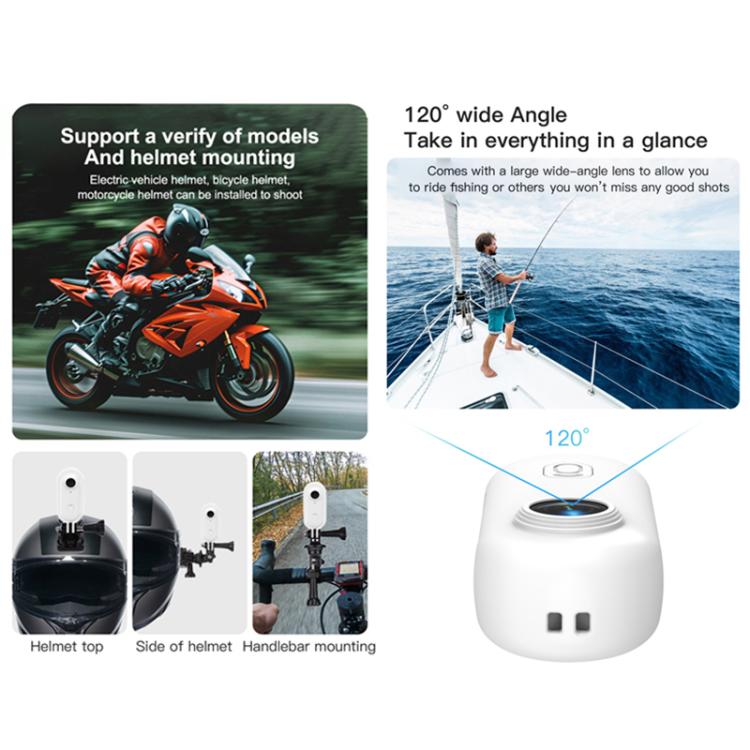 H88 4K Thumb Sports Camera Mini WiFi Camera, Specification:Simple Version(White)
