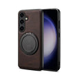 For Samsung Galaxy S25 5G Denior A14 Skin Feel Rotating Holder MagSafe Phone Case(Brown) - free shipping - PMC Jewellery - Order now!