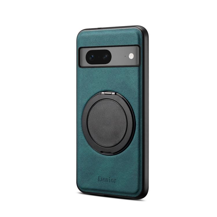 For Google Pixel 7 Denior A14 Skin Feel Rotating Holder MagSafe Phone Case(Blue)