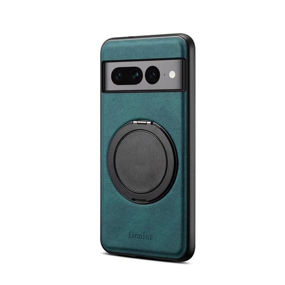 For Google Pixel 7 Pro Denior A14 Skin Feel Rotating Holder MagSafe Phone Case(Blue)