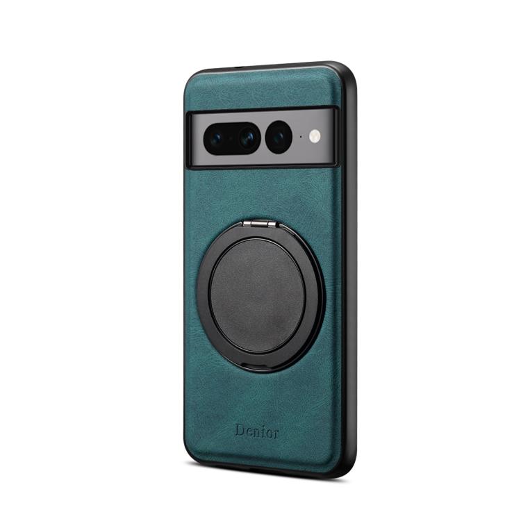 For Google Pixel 7 Pro Denior A14 Skin Feel Rotating Holder MagSafe Phone Case(Blue)