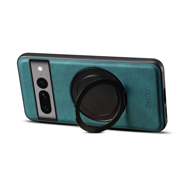 For Google Pixel 7 Pro Denior A14 Skin Feel Rotating Holder MagSafe Phone Case(Blue)