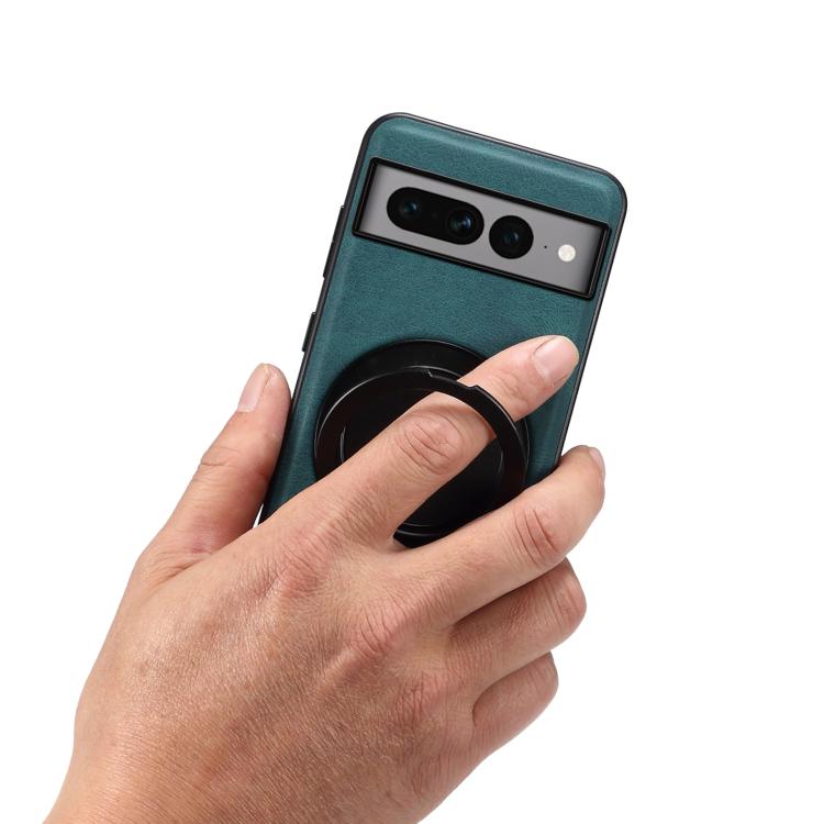 For Google Pixel 7 Pro Denior A14 Skin Feel Rotating Holder MagSafe Phone Case(Blue)