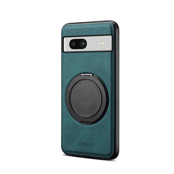 For Google Pixel 7a Denior A14 Skin Feel Rotating Holder MagSafe Phone Case(Blue)