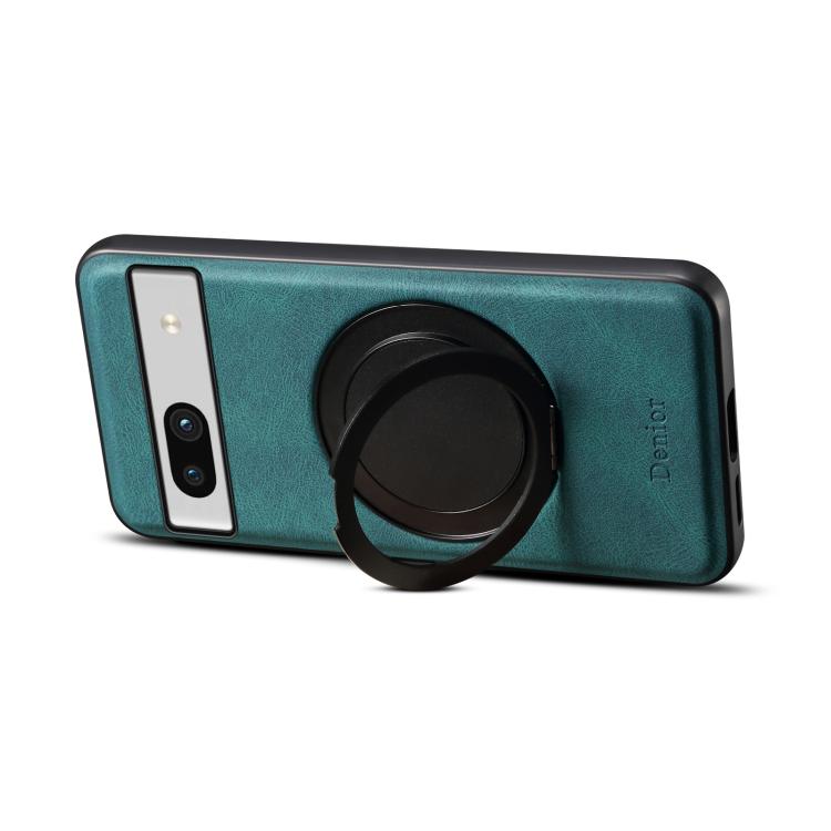 For Google Pixel 7a Denior A14 Skin Feel Rotating Holder MagSafe Phone Case(Blue)