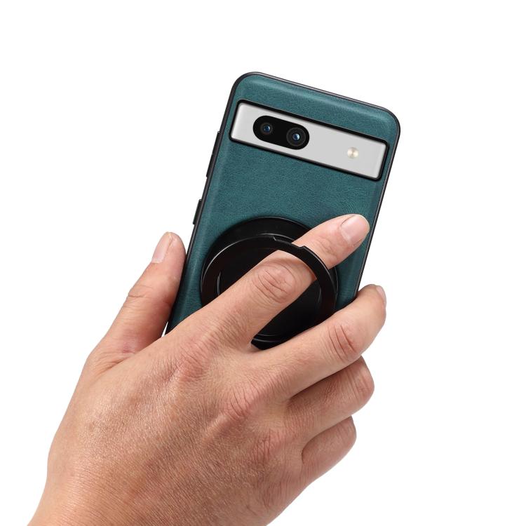 For Google Pixel 7a Denior A14 Skin Feel Rotating Holder MagSafe Phone Case(Blue)