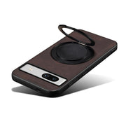 For Google Pixel 7a Denior A14 Skin Feel Rotating Holder MagSafe Phone Case(Brown)