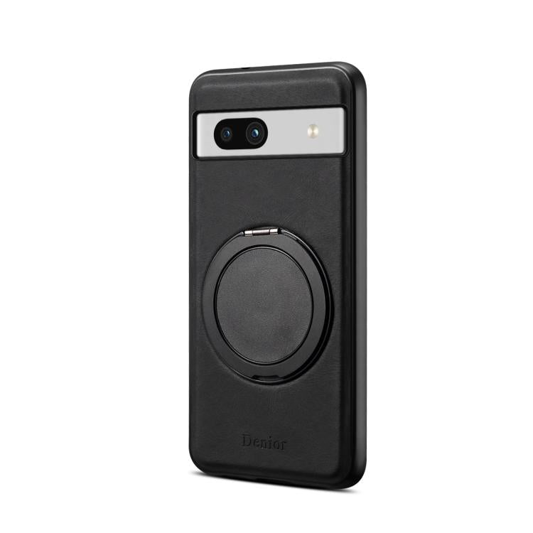For Google Pixel 7a Denior A14 Skin Feel Rotating Holder MagSafe Phone Case(Black)