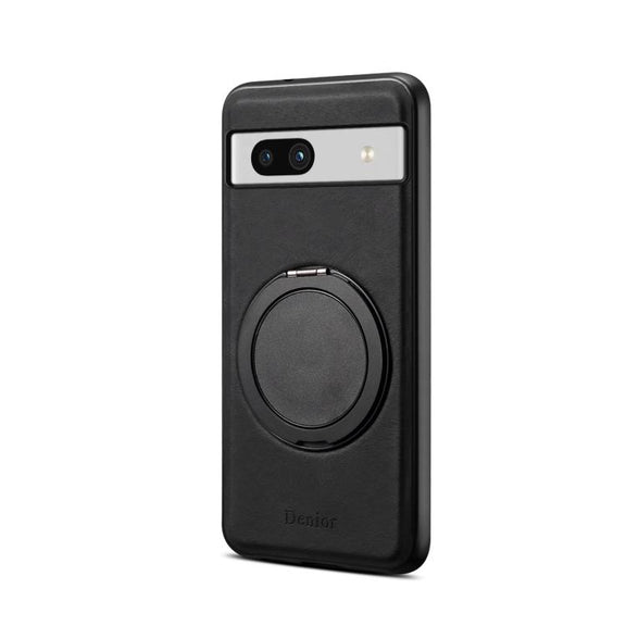 For Google Pixel 7a Denior A14 Skin Feel Rotating Holder MagSafe Phone Case(Black)