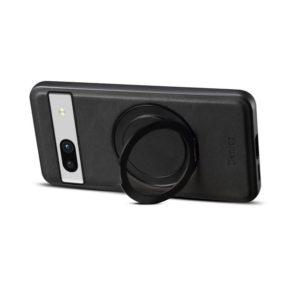 For Google Pixel 7a Denior A14 Skin Feel Rotating Holder MagSafe Phone Case(Black)