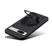 For Google Pixel 7a Denior A14 Skin Feel Rotating Holder MagSafe Phone Case(Black)