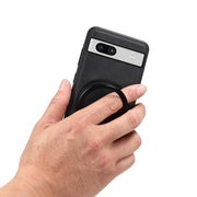 For Google Pixel 7a Denior A14 Skin Feel Rotating Holder MagSafe Phone Case(Black)