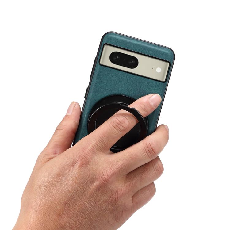 For Google Pixel 8 Denior A14 Skin Feel Rotating Holder MagSafe Phone Case(Blue)