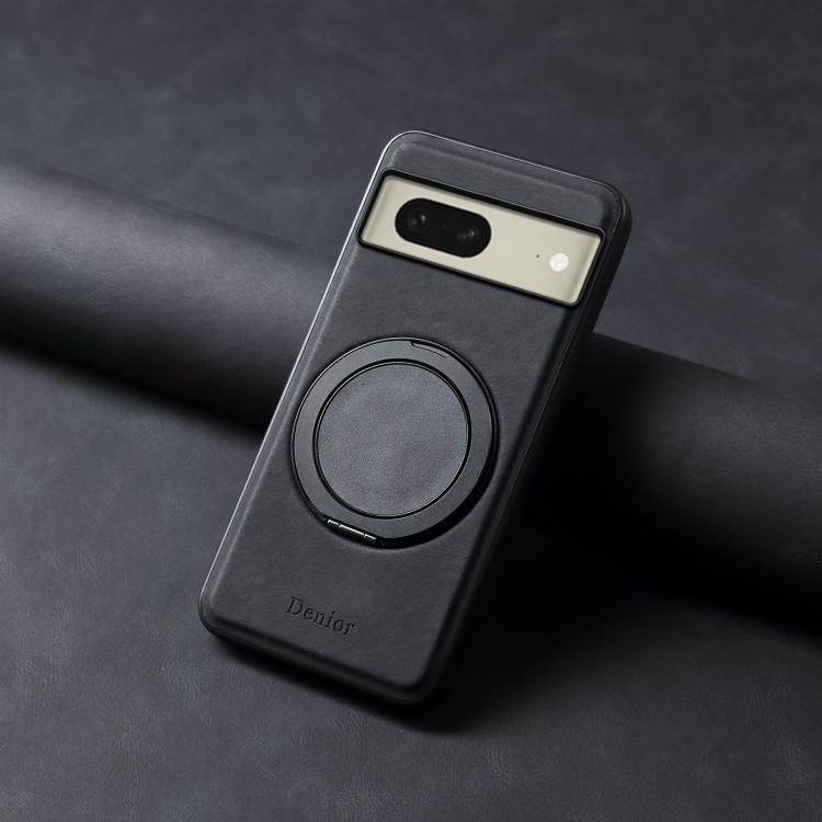 For Google Pixel 8 Denior A14 Skin Feel Rotating Holder MagSafe Phone Case(Black)