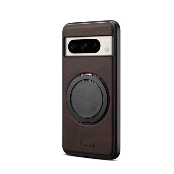 For Google Pixel 8 Pro Denior A14 Skin Feel Rotating Holder MagSafe Phone Case(Brown)