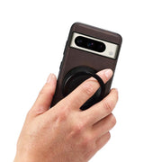 For Google Pixel 8 Pro Denior A14 Skin Feel Rotating Holder MagSafe Phone Case(Brown)