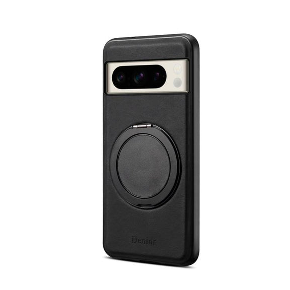 For Google Pixel 8 Pro Denior A14 Skin Feel Rotating Holder MagSafe Phone Case(Black)