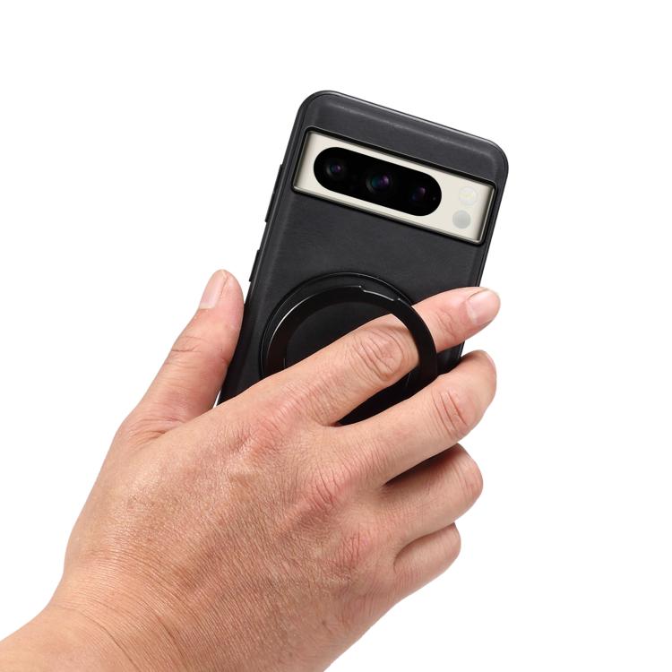 For Google Pixel 8 Pro Denior A14 Skin Feel Rotating Holder MagSafe Phone Case(Black)