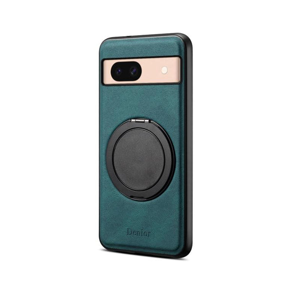 For Google Pixel 8a Denior A14 Skin Feel Rotating Holder MagSafe Phone Case(Blue)