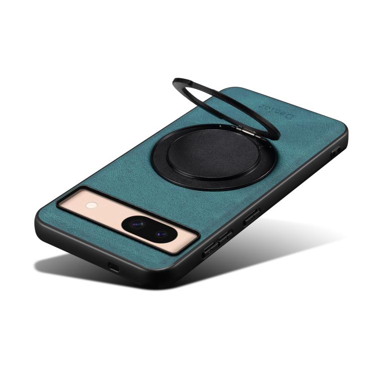 For Google Pixel 8a Denior A14 Skin Feel Rotating Holder MagSafe Phone Case(Blue)
