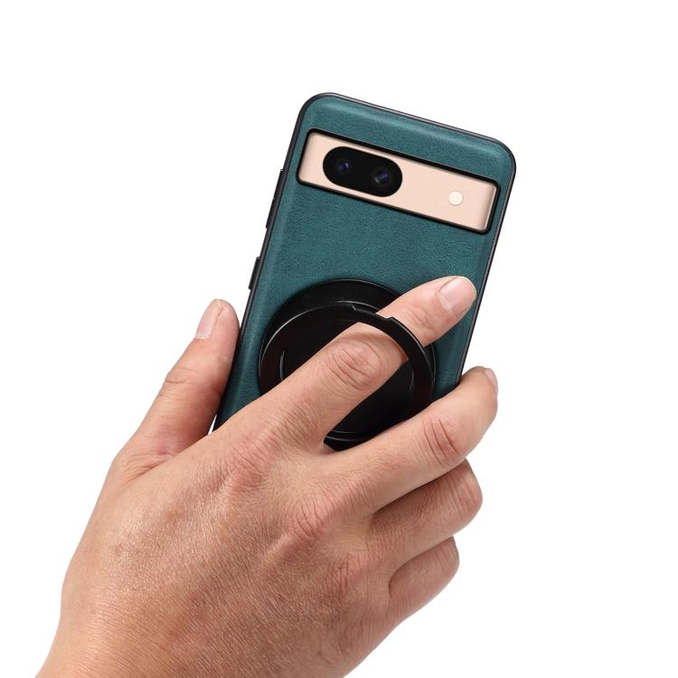 For Google Pixel 8a Denior A14 Skin Feel Rotating Holder MagSafe Phone Case(Blue)