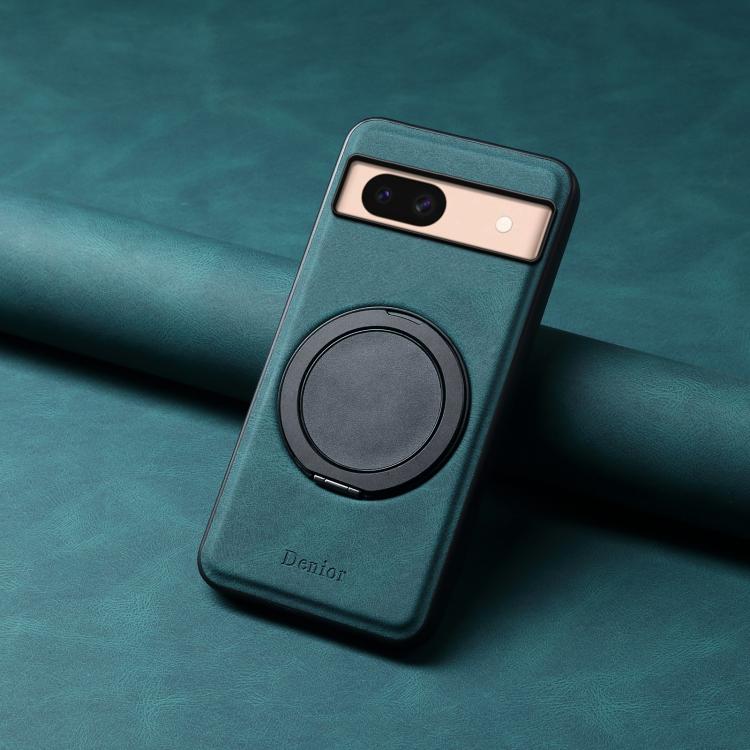 For Google Pixel 8a Denior A14 Skin Feel Rotating Holder MagSafe Phone Case(Blue)