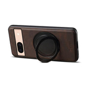 For Google Pixel 8a Denior A14 Skin Feel Rotating Holder MagSafe Phone Case(Brown)