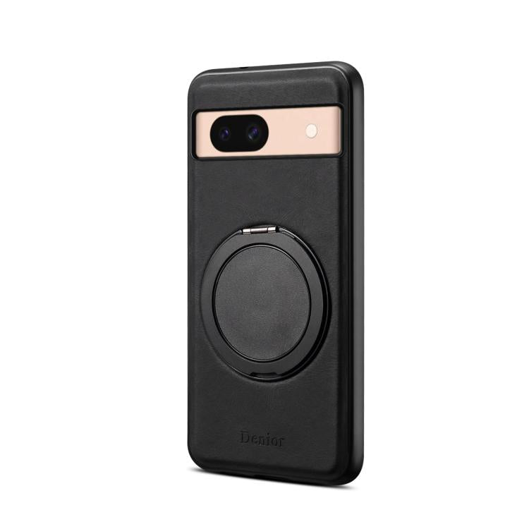 For Google Pixel 8a Denior A14 Skin Feel Rotating Holder MagSafe Phone Case(Black)